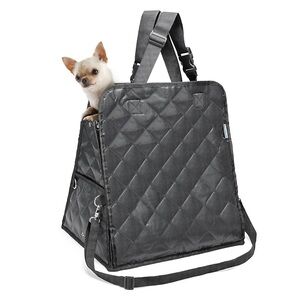 Aupures Dog car seat, Dog Travel Bag - Portable Dog Booster Car Seat Small Dog.